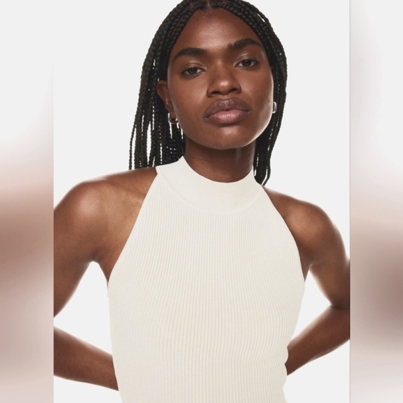 Aritzia Babaton Sculpt Knit Halter Top 2x - Picture 2 of 9